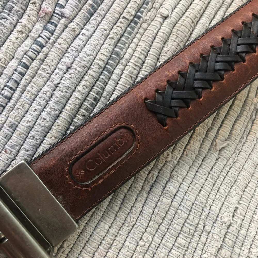 38 Columbia Leather Reversible Men Belt 38